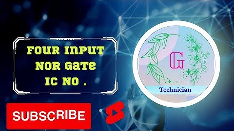 Four input NOR Gate. #shorts #short #shortvideo #digital #and #status #andgate #notgate #ic #not #IC