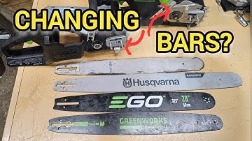 How to fit a bigger bar. Ego & Greenworks commercial series battery chainsaw bar & oiling. CSX5000