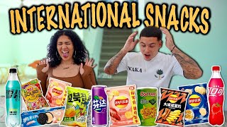 TRYING SNACKS FROM AROUND THE WORLD!! *SUPER TASTY*