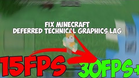 How to fix minecraft 1.20 deferred graphics lag