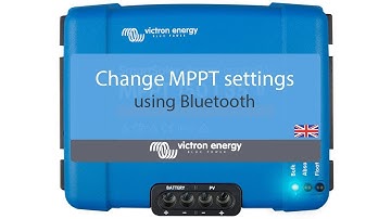 Change MPPT settings using Bluetooth