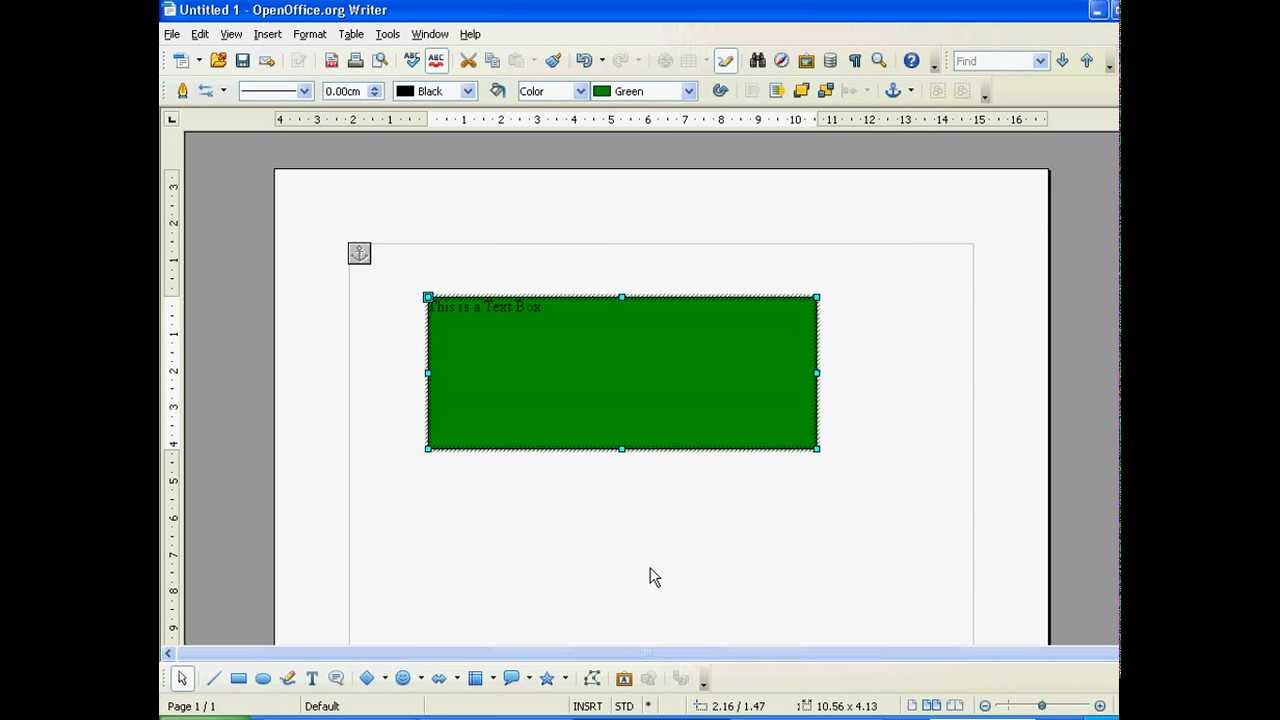 how to insert text box in openoffice presentation