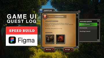 Figma Game UI Design RPG & MMO Quest Log