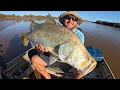 Searching for Big Barra after a Cyclone !!