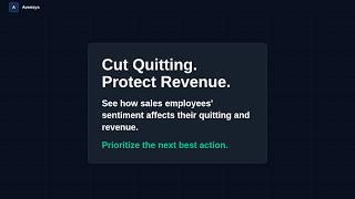 Averisys Sales Performance Intelligence Platform | Cut Quitting. Protect Revenue.