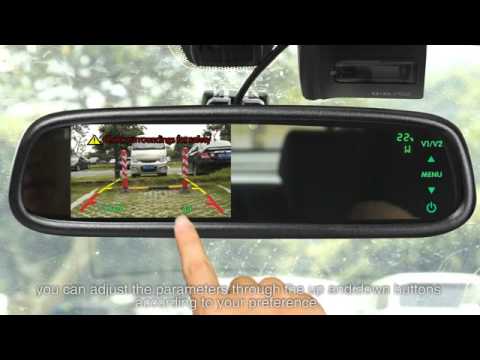 New Product Touch Button Car Rearview Mirror Monitor With Temperaturer Compass