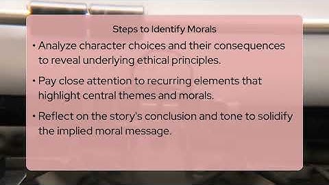 How Do You Identify an Implicit Moral in a Story?