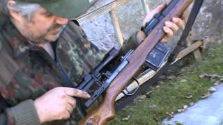 Shooting walther gewehr 43 in Sweden sniper rifle