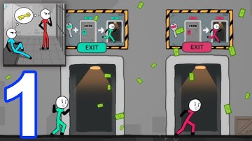 Stickman Escape: Prison Break - Gameplay Walkthrough Part 1 (iOS, Android)