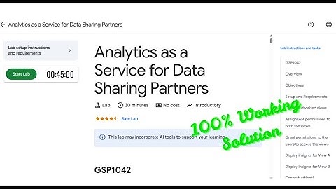 Analytics as a Service for Data Sharing Partners | #GSP1042 | #qwiklabs | #arcade #arcadegames