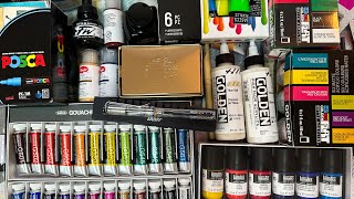 Art haul - Jackson’s Blick Amazon eBay Michael’s - mixed media gouache watercolor supplies unboxing