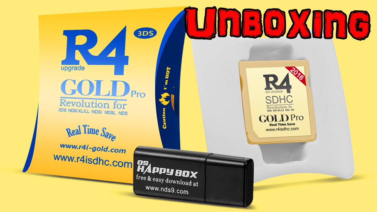 2016 R4ISDHC Gold Pro Unboxing and NDS-Card Review