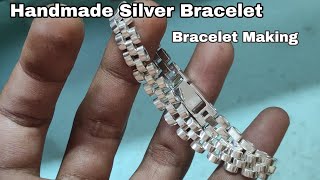 Silver Bracelet Making || How To Make Silver Bracelet || 24k Silver Bracelet