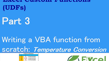 Writing Excel Custom Function (UDF) from scratch - Temperature Conversion