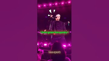 Jimin saves tae from falling off the stage #shorts #bts #taehyung