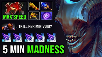 WTF 5Min Madness Mass Faceless Void Crazy Bash Lord 1Kill Per Min Nobody Can Come to His Lane TOP 9K