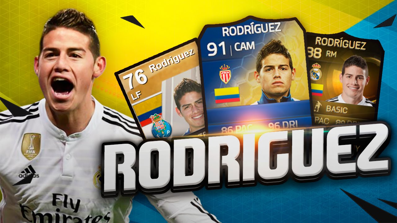 JAMES RODRIGUEZ - TODAS AS CARTAS NO FIFA - YouTube