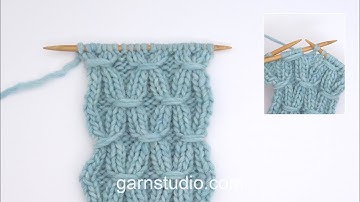 How to knit a smock pattern by winding the yarn twice around sts