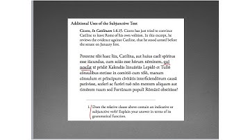 Shelmerdine Intro to Latin Chapter 31a - Subordinate Clauses in Ind State and Impers Constructions