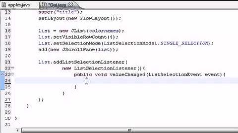 Java Programming Tutorial   71   JList Program   YouTube
