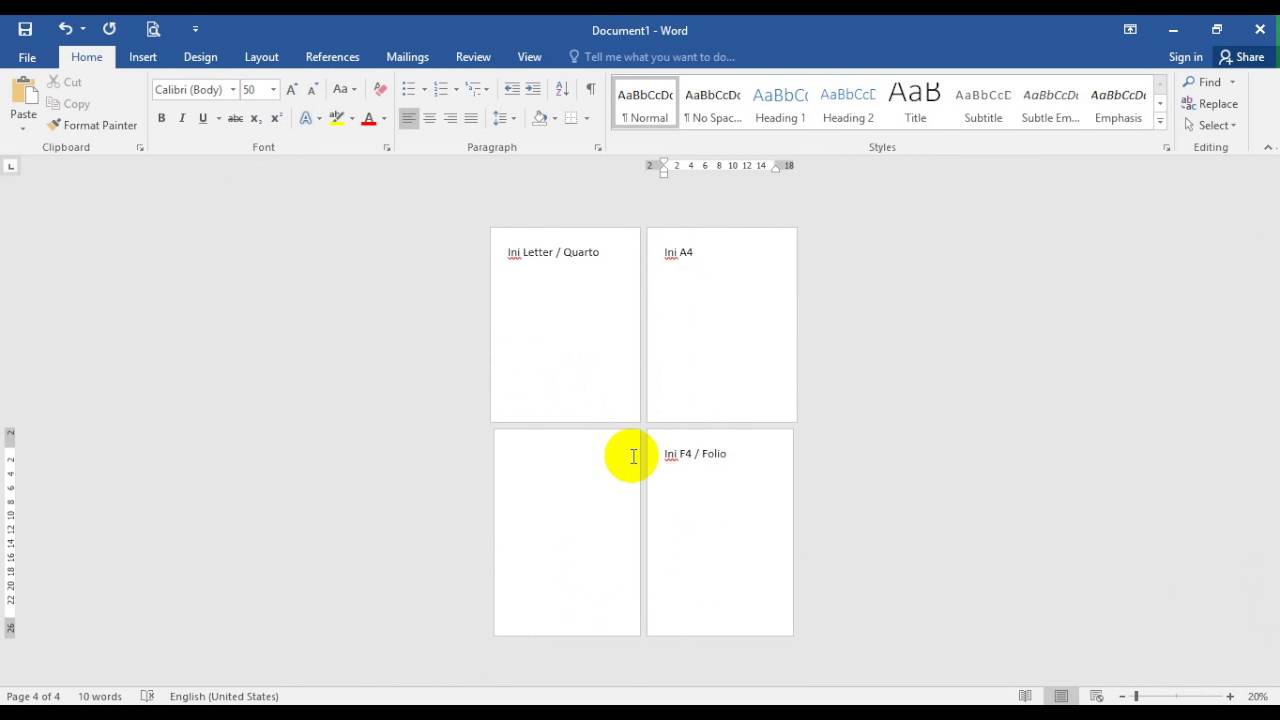 Tutorial Ms Word Cara Asyik Setting Page Setup Ukuran Kertas Youtube
