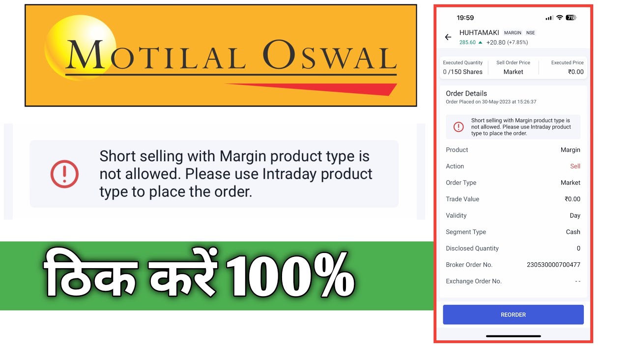 Short Selling In Motilal Oswal