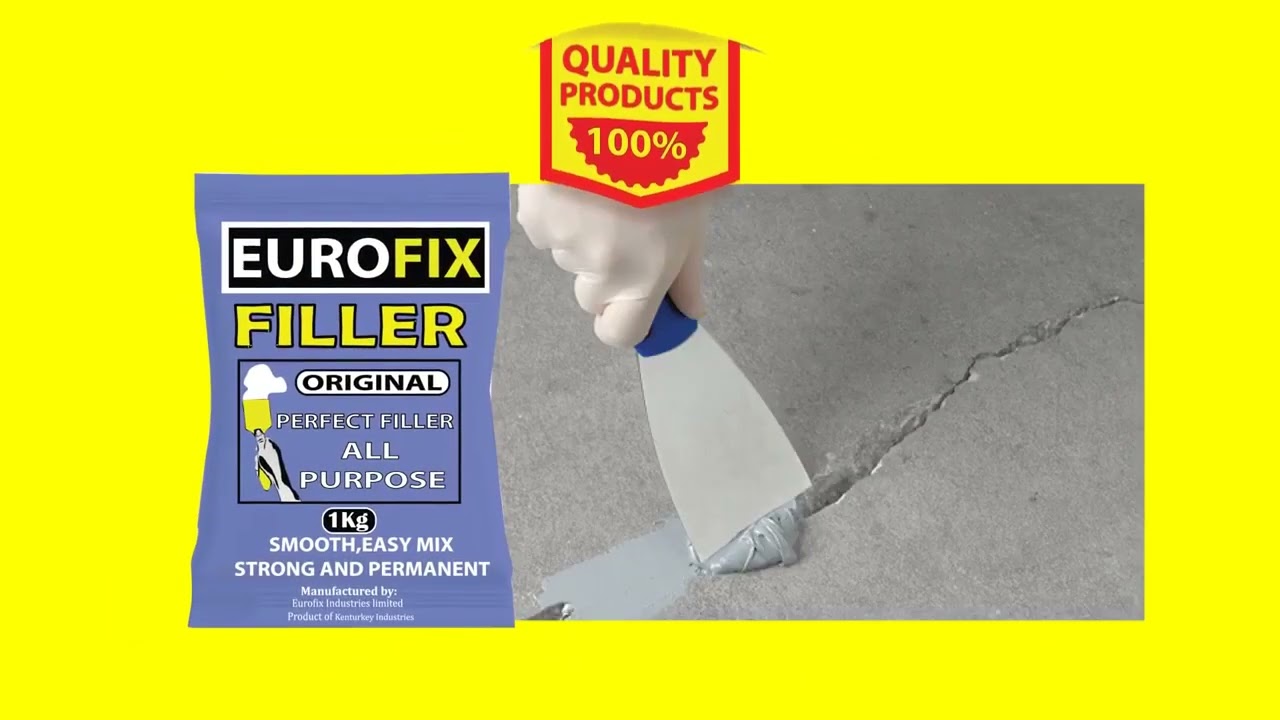 Some of our Eurofix products: Waterproof, Oxide & Filler (crack sealant). Available in all hardwares