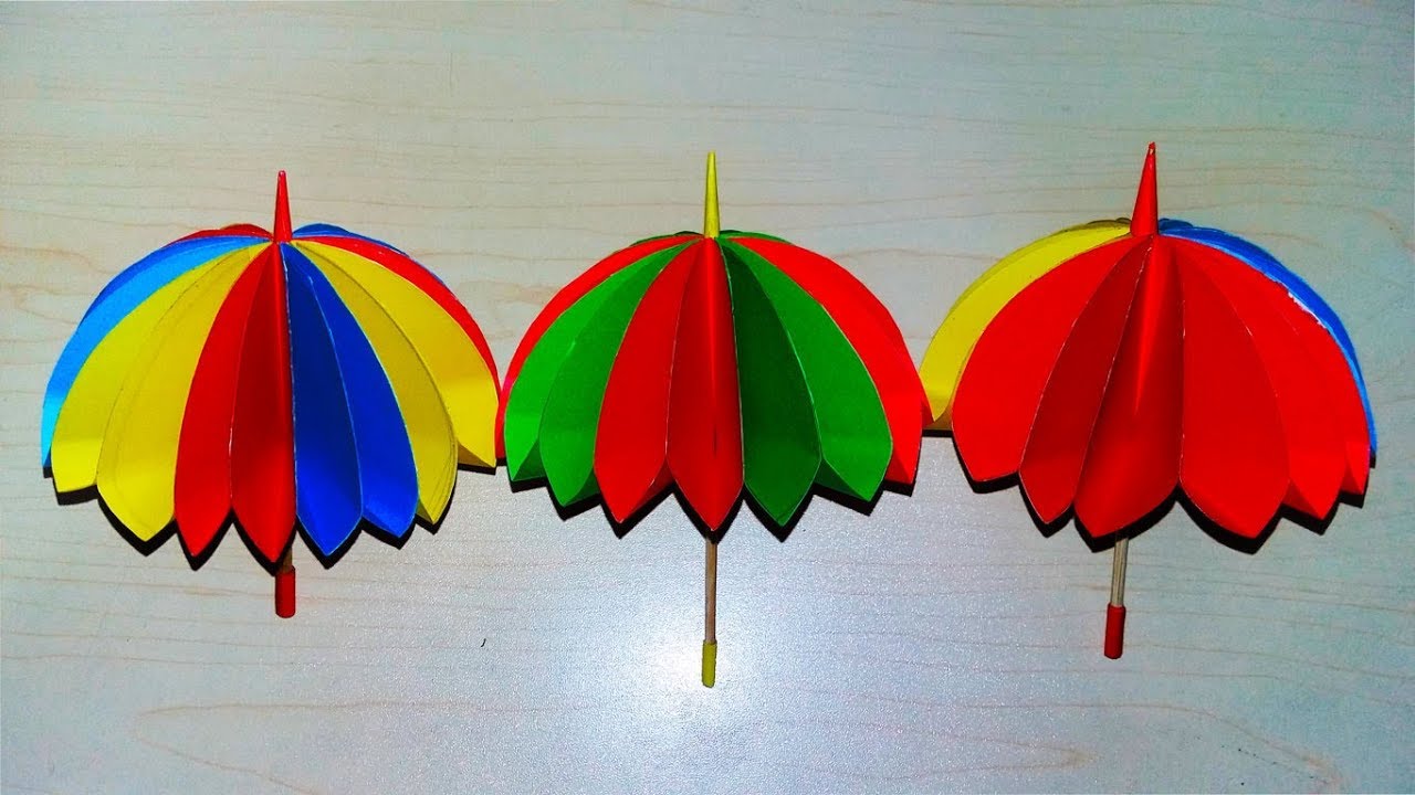 How To Make Amazing Paper UmbrellasDIY Easy & Simple Origami Umbrella Instructions YouTube