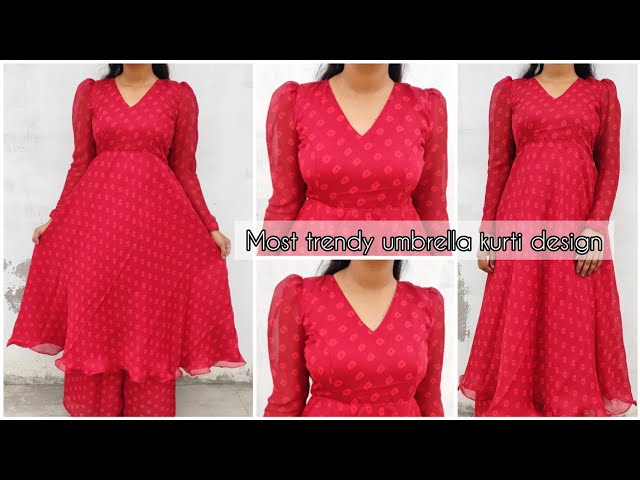 Silk Embroidery Umbrella Kurti at Rs 695 | Ladies Silk Kurti in Pimpri  Chinchwad | ID: 17577025833