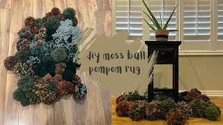 how to make a pom pom rug | moss rug tutorial