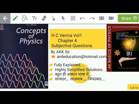 H C Verma Vol1 Chapter4 Subjective Questions# Part 1 Q1-9
