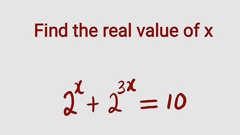 Exponential Equation | Finding Real Solution