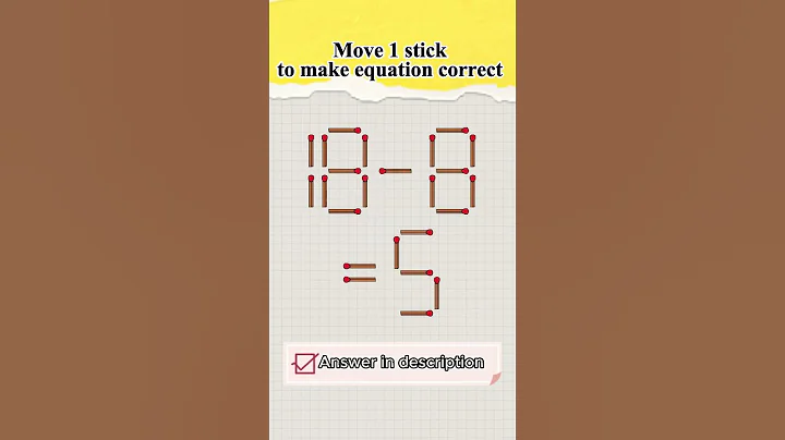 Мatchstick puzzle №320 Move 1 stick to make equation correct