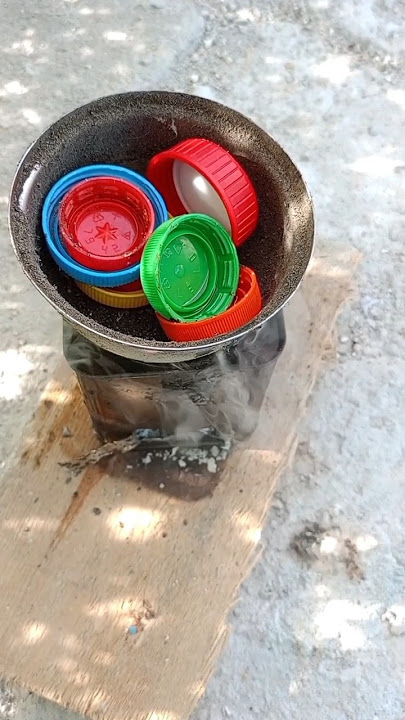Plastic melting!!! #recycle #plastic #casting #shorts #melting
