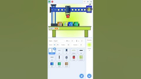Brazo robotico de reciclaje en Scratch.