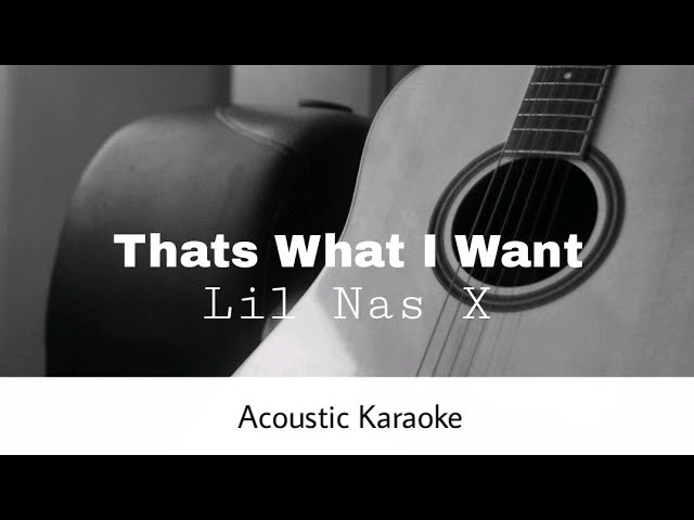 Lil Nas X - Thats What I Want (Acoustic Karaoke)