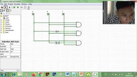 Simulasi Membuat Gerbang logika menggunakan Logisim