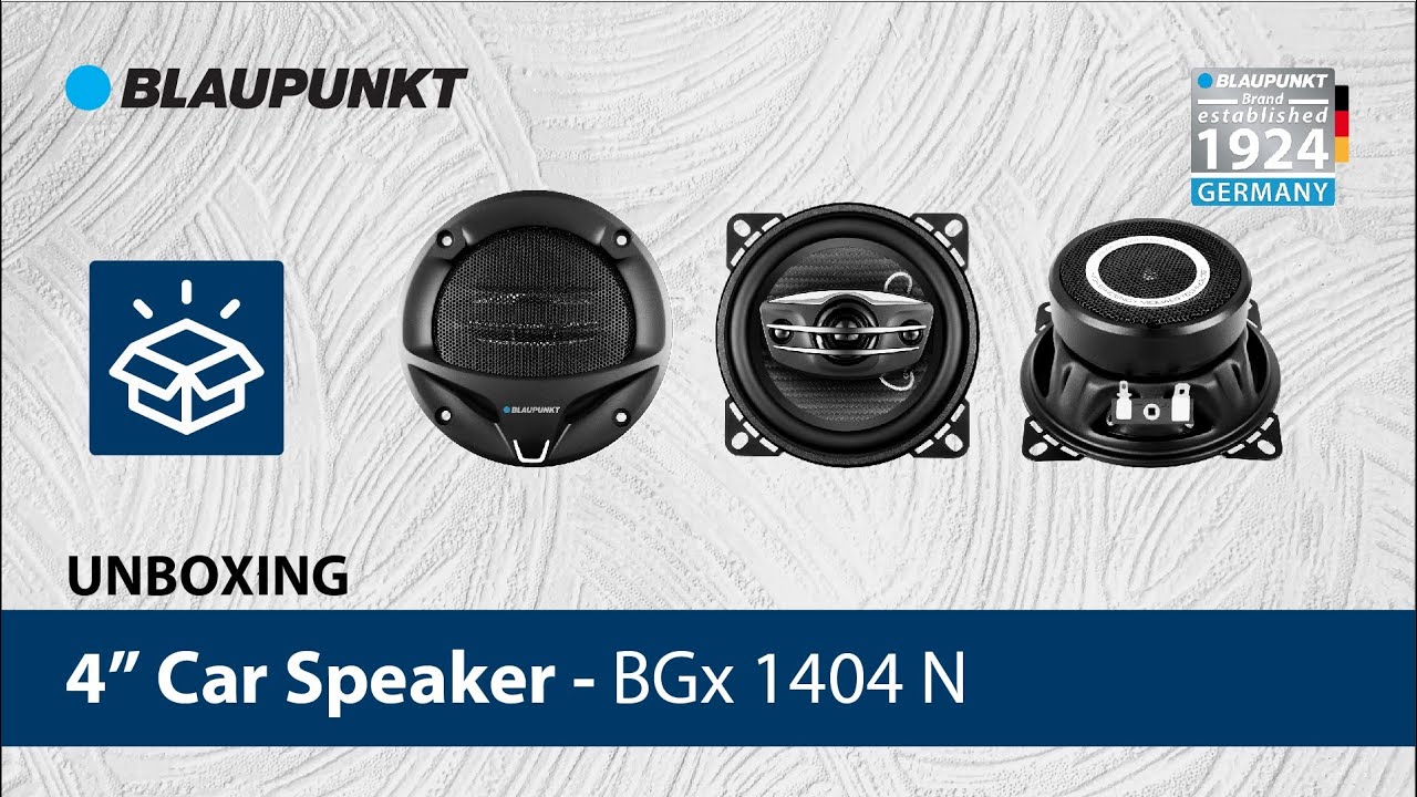 Unboxing 4" 4Way Quadaxial BGx 1404 N Blaupunkt Car Speaker YouTube