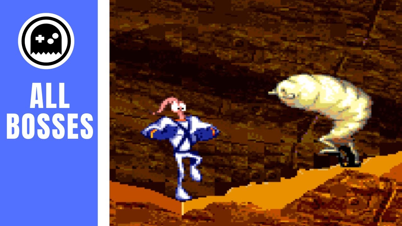 Jim Minhoca 2 final Boss Corrida desleal !! #earthwormjim #earthwormj