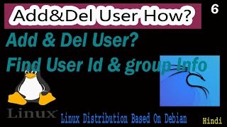 Linux Basic Commands adduser deluser Part-06 | User Id & Group Id