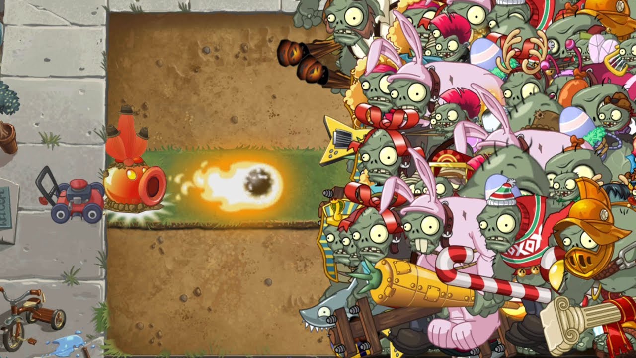 Plants vs Zombies 2 fusion - Vaina de Fuego vs 9999 Zombistein - YouTube