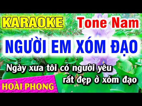 Karaoke Người Em Xóm Đạo Tone Nam Nhạc Sống (D#m) Hoài Phong Organ