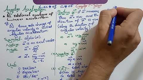 Angular Acceleration||Fsc part 1
