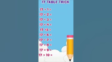 17 Table Trick | Table of 17 #shorts #youtube shorts #Miniworld
