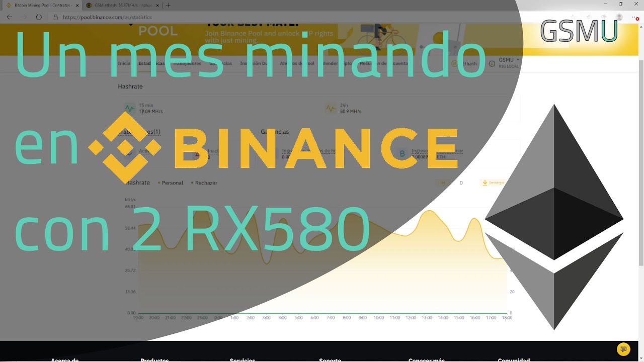 Un mes minando en Binance con 2 RX 580!