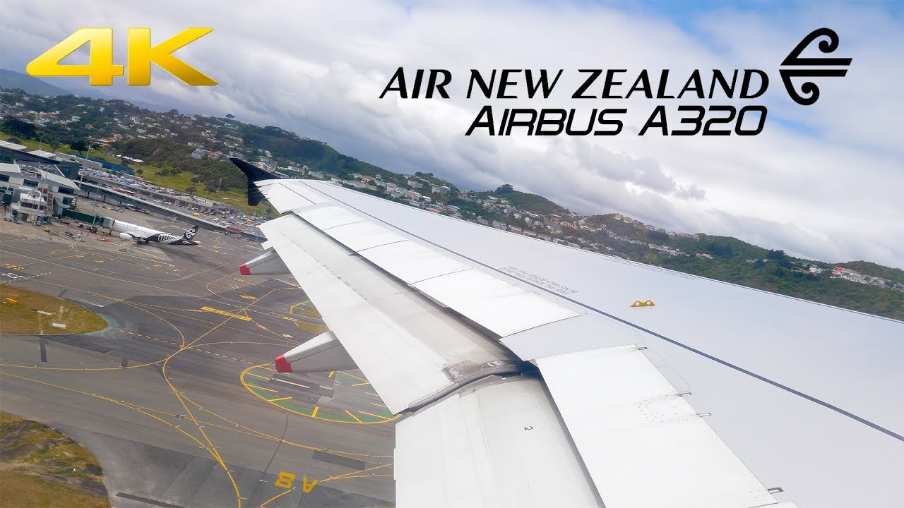 NZ428 | Air New Zealand A320 | Wellington - Auckland | INFLIGHT Takeoff ...