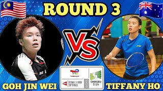 (R3)🇲🇾GOH JIN WEI 🆚️ 🇦🇺TIFFANY HO🔥‼️#ubercup2024