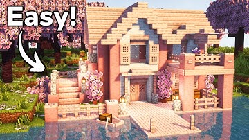 Minecraft: Cherry Blossom Survival House Tutorial🏠