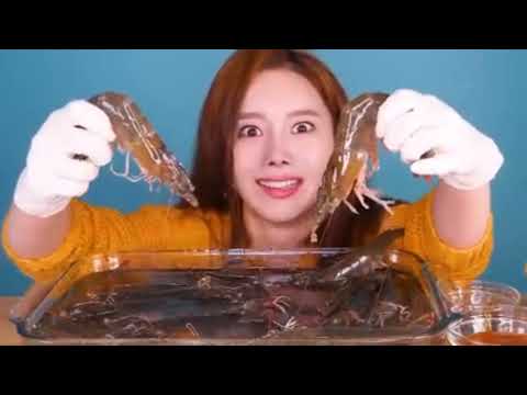The Most Crazy Raw Shrimp Mukbang ASMR Eatingshow Realsound Ssoyoung