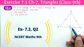Ex 7.3 Q2 class 9 maths NCERT | Class 9th Maths chapter 7 Triangles exercise 7.3 Question Number 2